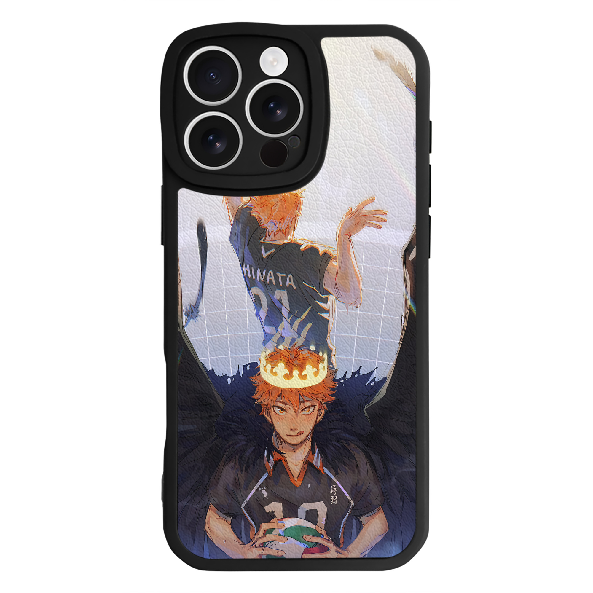 （画像用） ハイキュー!! Haikyu!! 【iPhone 16シリーズ対応】シリコンスマホケース（レザー調） 材質：シリコン